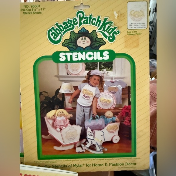 Set of 3 Cabbage Patch Kids Stencil Set, great Vintage Lot! - Picture 3 of 7
